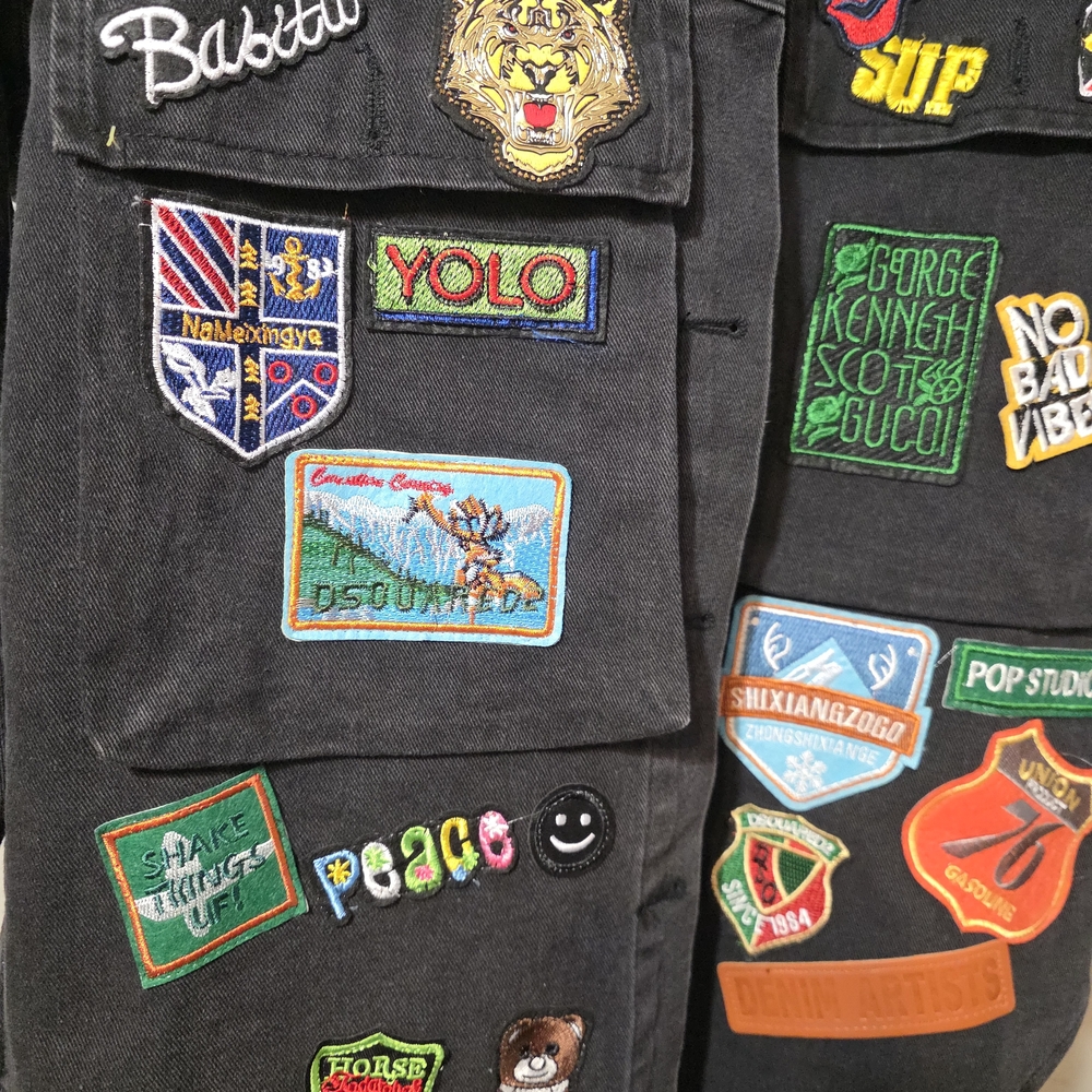 Daisy Multicolor Patch Jean Jacket - image 3